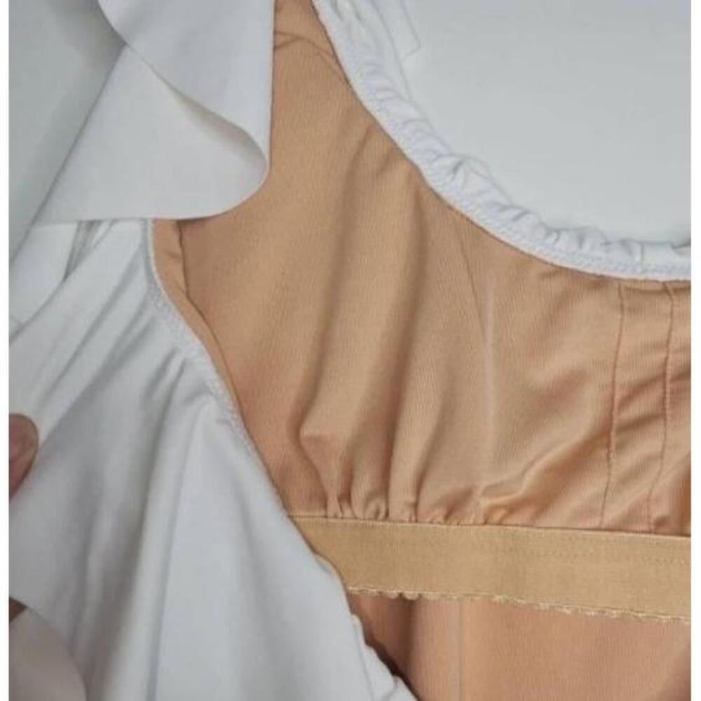 NWT J.Crew White Scoopback Swimsuit Ruffled Open Back Style 4 - Picture 8 of 12